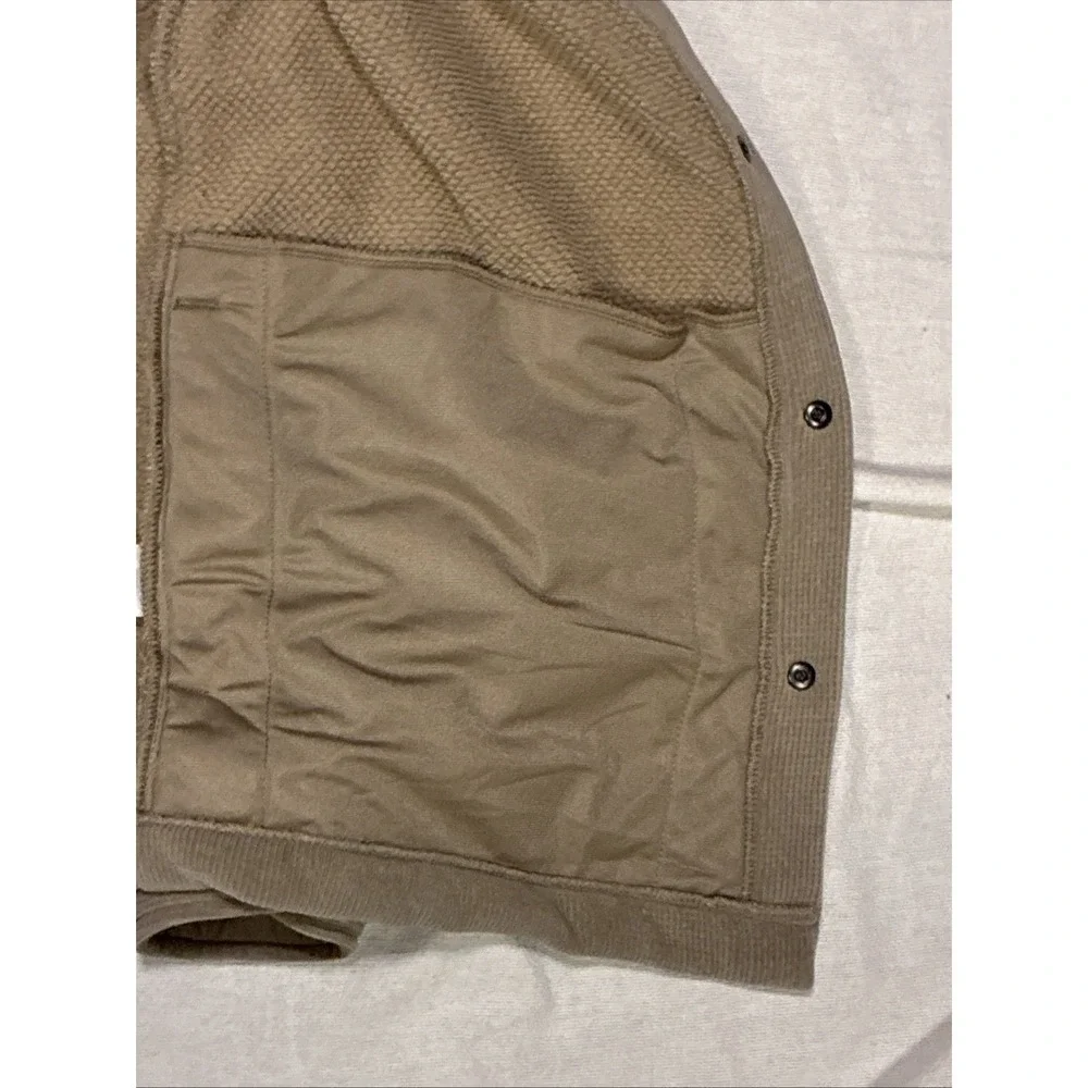 Copper and Oak Men's Shirt Jacket XL  Beige Snap Up Shacket Cozy Collar Normcore
